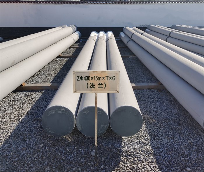 湘潭430×15米×T×G法兰水泥杆